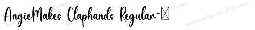 AngieMakes Claphands Regular字体转换